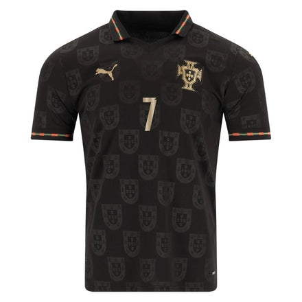 Portugal World Cup Fan Jersey Black Panther 2026 #13 Eusebio and #7 Ronaldo