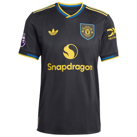 Manchester United adidas 2025/26 Third Authentic Custom Jersey - Black