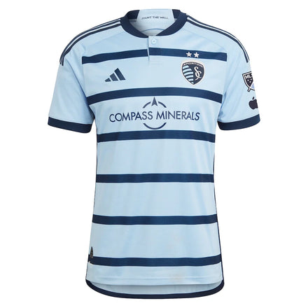 Sporting Kansas City adidas 2023 Hoops 4.0 Authentic Jersey - Light Blue
