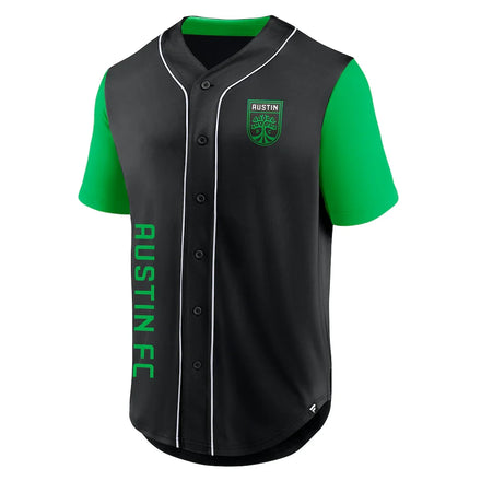 Austin FC Fanatics Balance Fashion Baseball Jersey - Black