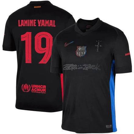 Barcelona Travis Scott Away Fan Jersey 2025/26 Spotify #19 Lamine Yamal