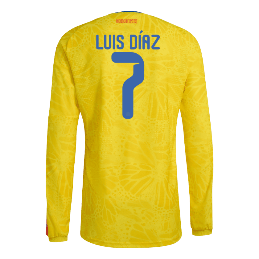 Luis Diaz Long Sleeve Colombia Home - Fan Version World Cup 2026
