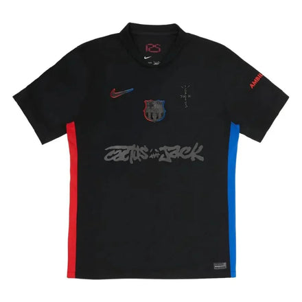 Barcelona Travis Scott Away Fan Jersey 2025/26 Spotify and FC Barcelona Collab With Travis Scott on a Special Cactus Jack