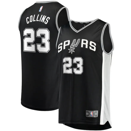 Zach Collins San Antonio Spurs Fanatics Fast Break Jersey - Icon Edition - Black