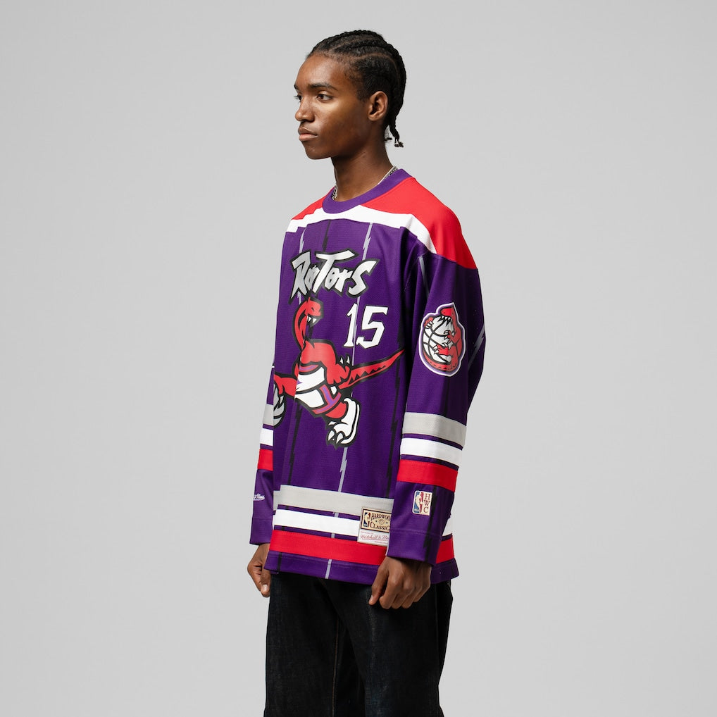 Vince Carter Toronto Raptors Unisex Maxxed Out Fashion Hockey Jersey - Purple