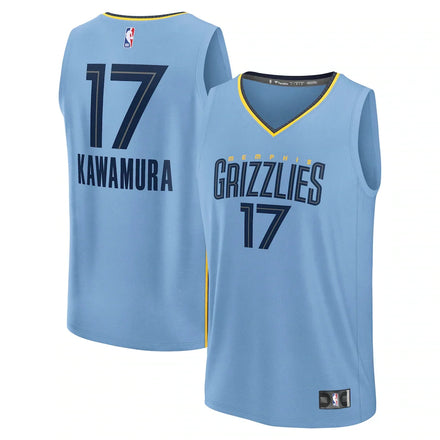 Yuki Kawamura Memphis Grizzlies Fanatics Fast Break Player Jersey - Statement Edition - Light Blue
