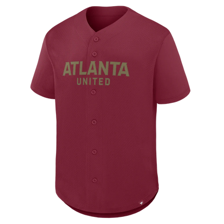 Atlanta United FC Fanatics Maximum Intensity Button-Up Jersey  - Red