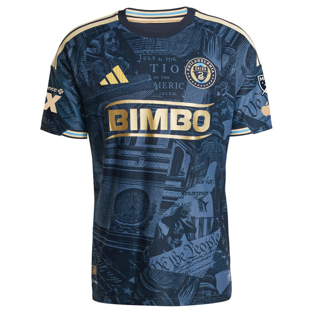 Cavan Sullivan Philadelphia Union adidas 2026 1776 Kit On-Field Authentic Patch Jersey - Navy
