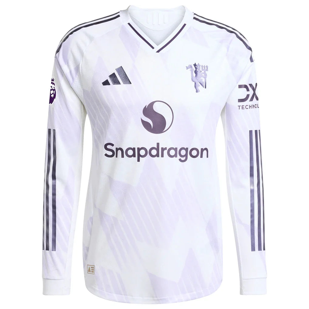 Bruno Fernandes Manchester United adidas 2025/26 Away Authentic Long Sleeve Player Jersey - White