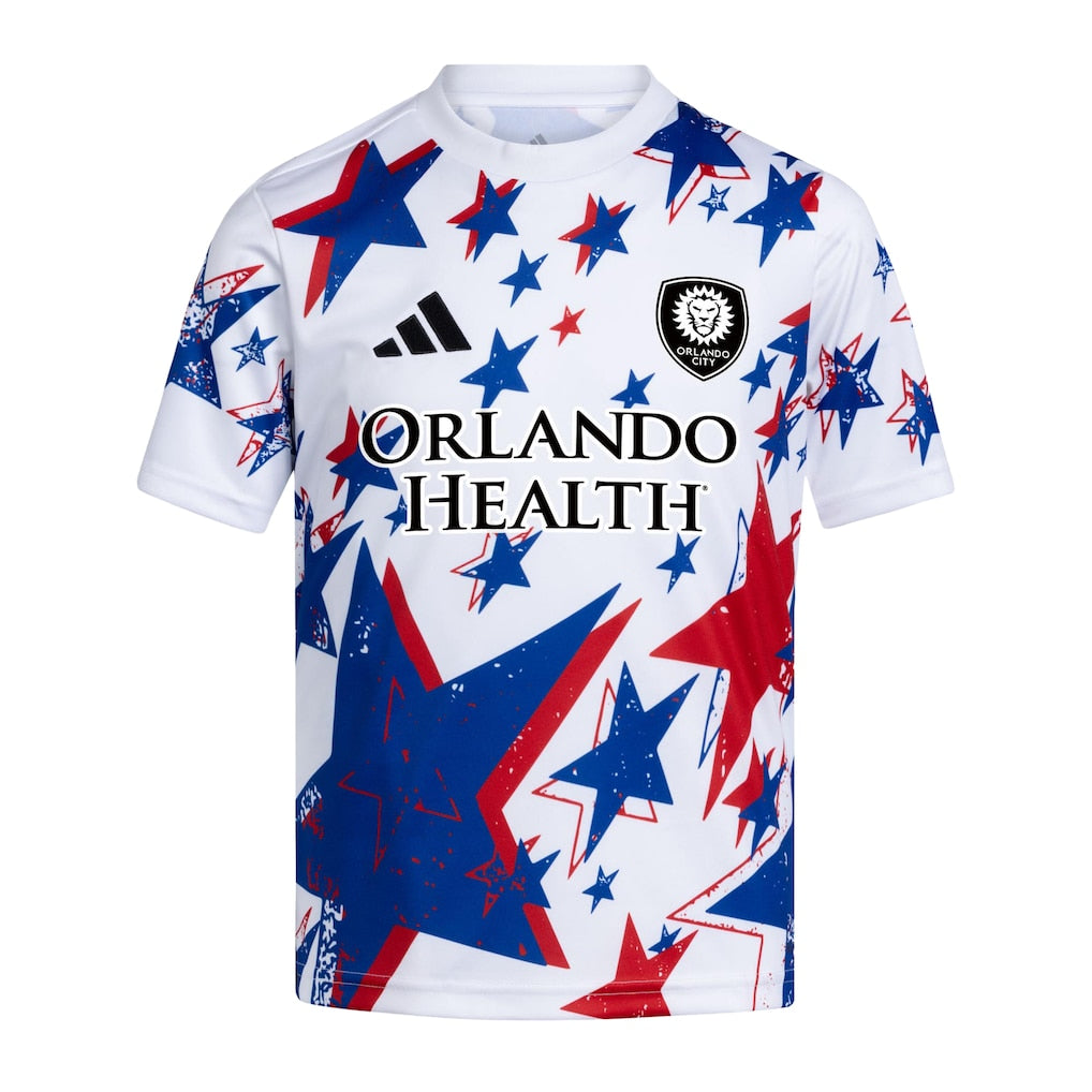 Orlando City SC adidas Youth 2026 Americana Pre-Match Jersey - White