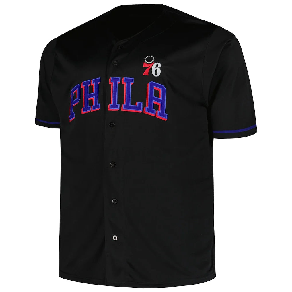 Philadelphia 76ers Profile Big & Tall Pop Jersey - Black