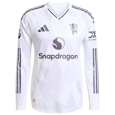 Alejandro Garnacho Manchester United adidas 2025/26 Away Authentic Long Sleeve Player Jersey - White